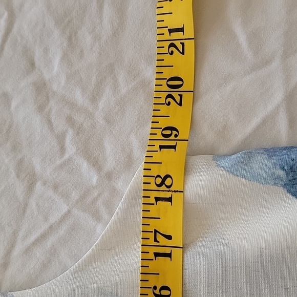 Unbranded Size M White w/ Blue Floral Tiered / Layered-Look Tank Sleeveless Top - Picture 8 of 12